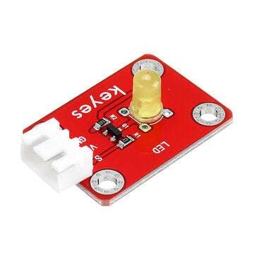 Keyes Brick LED Yellow Light Module (Pad hole) Anti-reverse Plug White Terminal Digital Signal