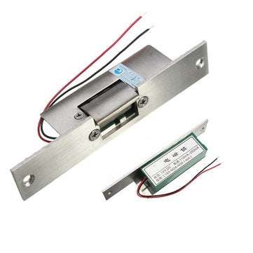 Door Electric Strike Lock  Fail Safe NO Narrow-type Electronic Control 12V DC