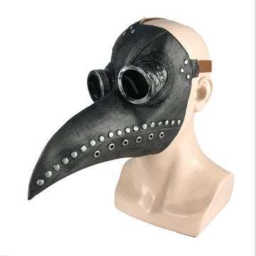 Halloween Medieval Steampunk Plague Doctor Bird Mask Latex Punk Cospla... (TYPE: GUNCOLORWITHSILVER)