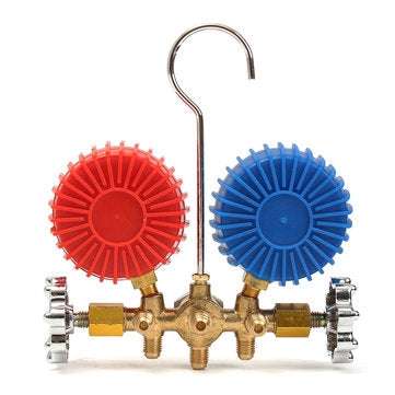 Dual Pressure Gauge A/C Diagnostic Manifold Tester Set HVAC R12 R22 R502 Charging Kit