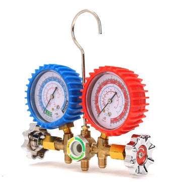 Dual Pressure Gauge A/C Diagnostic Manifold Tester Set HVAC R12 R22 R502 Charging Kit
