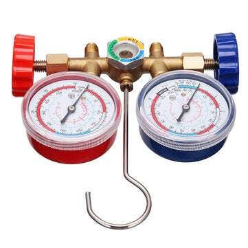 Dual Pressure Gauge A/C Diagnostic Manifold Tester Set HVAC R12 R22 R502 Charging Kit