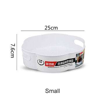 Kitchen Storage Containers Spice Jar Bathroom Rotatable Non-Slip Tray (SIZE: L)