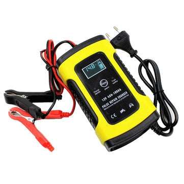 FOXSUR 12V 5A Pulse Repair LCD Battery Charger For Car Motorcycle Agm Gel Wet Lead Acid Battery