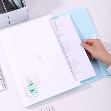 Deli 72470 Organ Bag 13 Grids A4 Expanding File Folder Student Paper Booklet Container Business Mult