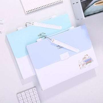 Deli 72470 Organ Bag 13 Grids A4 Expanding File Folder Student Paper Booklet Container Business Mult