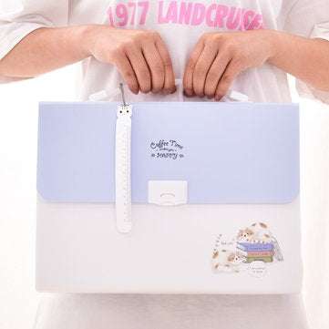 Deli 72470 Organ Bag 13 Grids A4 Expanding File Folder Student Paper Booklet Container Business Mult