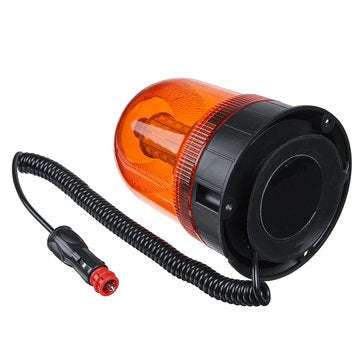 DC12-24V 80LEDs Magnetic Roof Rotating Flash Amber Beacon Strobe Tractor Warning Signal Light