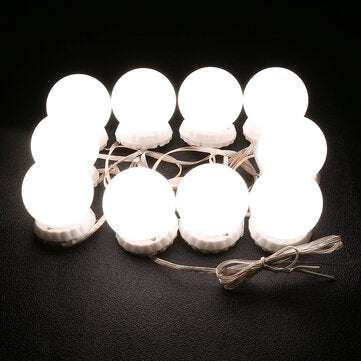 Makeup Light Vanity Mirror LED String Light 10 Bulb Dressing Cosmetic Adjustable