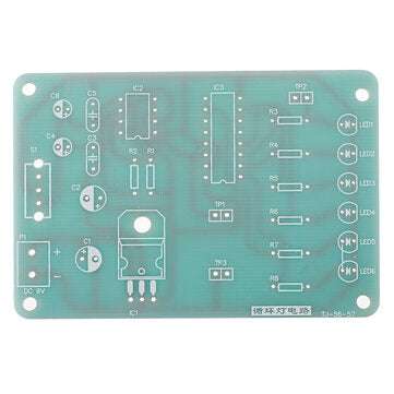 LED Adjustable Speed Circulating Light Circuit Kit Electronic Training DIY Parts