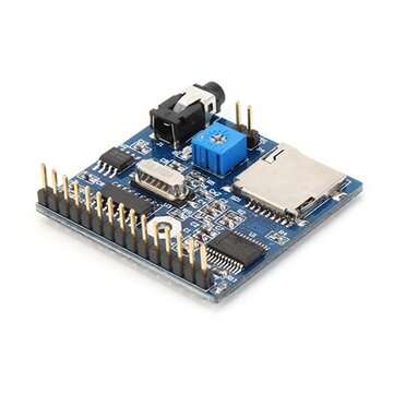 DC 5V 1A Voice Playback Module Board MP3 Voice Prompts Voice Broadcast Device Support MP3/WAV 16GB T