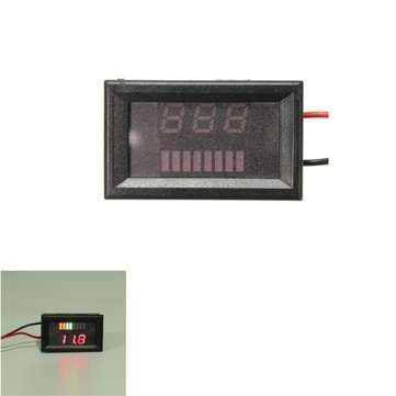 DC 12V36V48V Rectangle Digital Display Volt Meterr Meter For Motorcy... (VOLTAGE: 48V | COLOR.: RED)