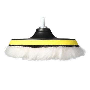 MATCC 4pcs 6 Inch Polishing Buffer Pad Polishing Bonnets Lambs Wool With M14 Drill Adapter