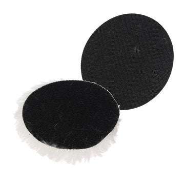 MATCC 4pcs 6 Inch Polishing Buffer Pad Polishing Bonnets Lambs Wool With M14 Drill Adapter