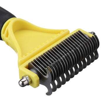Double Sides Pet Dog Fur Brush Comb Dog Cat Grooming Deshedding Trimmer Tool Pet Rake 12/23 Blades