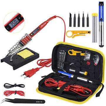 JCD 908S 80W Soldering Iron Kit Adjustable Temperature LCD Solder Welding Tool... (PLUG: 110VUSPLUG)