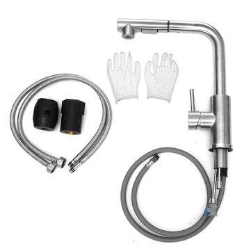 Kitchen Faucet Mixer Tap With Pull-out Shower Single Lever Mixer