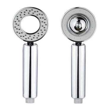 Double-sided Dual Function Shower Head Water Saving Round ABS Chrome Booster Bath Shower High Pressu