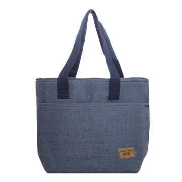 Honana CF-LB012 Portable Insulated Cooler Lunch Tote Bag Square Food Picnic St... (COLOR.: DARKBLUE)