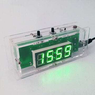 DIY C51 Microcontroller Electronic LED Light Control Temperature Digital Clock Ki... (COLOR.: GREEN)