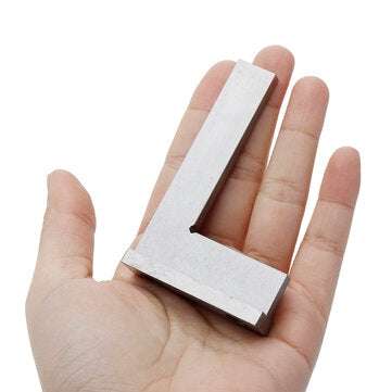 DIN875-2 75 x 50mm Stainless Steel 90 Degree Square Ruler Wide Base Gauge for Woodworking