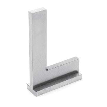 DIN875-2 75 x 50mm Stainless Steel 90 Degree Square Ruler Wide Base Gauge for Woodworking
