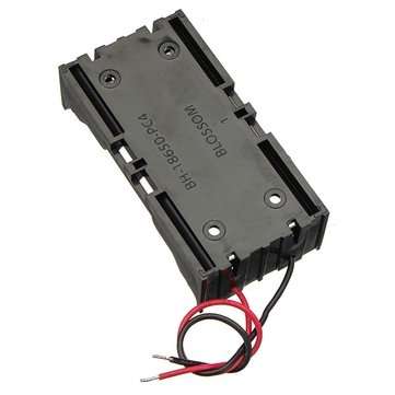 DIY DC 7.4V 2 Slot Double Series 18650 Battery Holder Battery Box With 2 Leads ROHS Certification