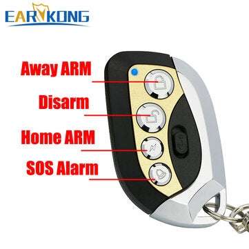 EARYKONG 433MHz Wireless Remote Controller with Power Switch Home Burglar Alarm System