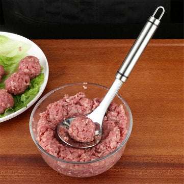 DIY Creative Meat Fish Rice Ball Maker Stainless Steel Kitchen Mold Soup Spoon Gadget