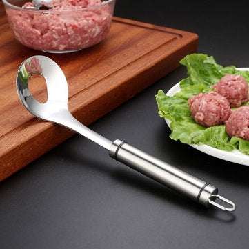 DIY Creative Meat Fish Rice Ball Maker Stainless Steel Kitchen Mold Soup Spoon Gadget