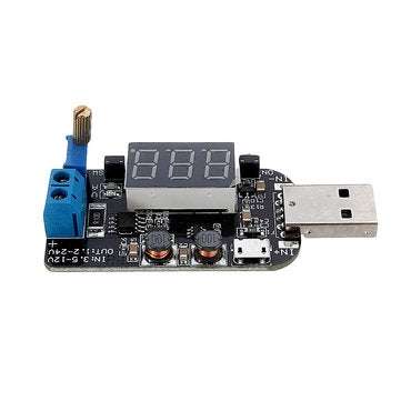 DC 5V to 3.3V/9V/12V/18V/24V USB Adjustable Buck-boost Power Supply Voltage Regulator Module DPL Dis