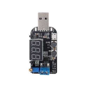 DC 5V to 3.3V/9V/12V/18V/24V USB Adjustable Buck-boost Power Supply Voltage Regulator Module DPL Dis