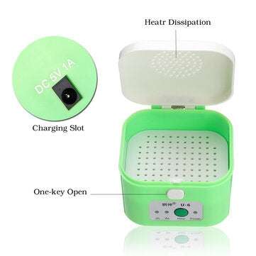 Digital Hearing Aid Dryer Electric Drying Box Dehumidifier 3/6 Hour Timer Moisture Proof Maintain