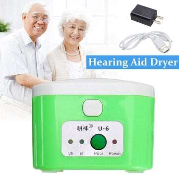 Digital Hearing Aid Dryer Electric Drying Box Dehumidifier 3/6 Hour Timer Moisture Proof Maintain