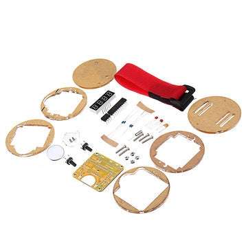 Digital Tube LED Digital Watch Electronic Clock DIY Kit Microcontroller MCU Watch With Transparent C