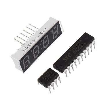 Digital Tube LED Digital Watch Electronic Clock DIY Kit Microcontroller MCU Watch With Transparent C