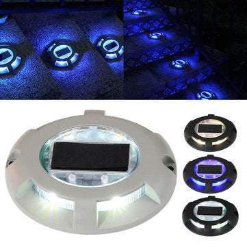 LED Solar Waterproof Ground Lamp Outdoor Pathway Garden... (SHELL COLOR: BLACK | LIGHT COLOR: WHITE)