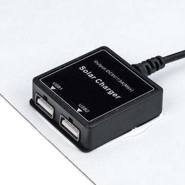 DC 12V/18V Solar Panel Double 5V USB Port Charging Battery Charger For Camping Traveling