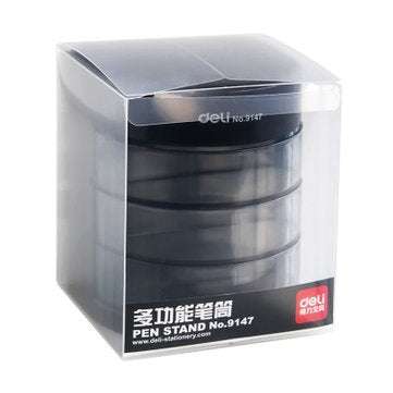 Deli 9147 Multifunctional Pen Holder Office Business Plastic Deli Pen Holder Creative Fashion Receiv