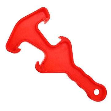 Effetool Pail Opener Double-end Plastic Bucket Paint Barrel Can Lid Opener Wrench Tool Red