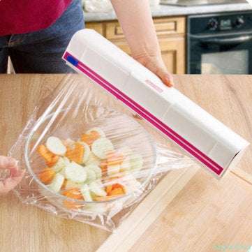 Food Plastic Cling Wrap Dispenser Preservative Film Cutter