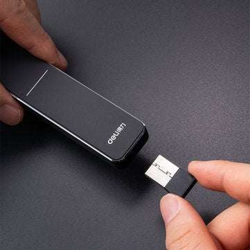 Deli 50601 Rechargeable Wireless Presenter Laser Flip Pen Air Mouse PPT Laser Page Pen Clicker Prese