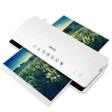Deli 3897 Laminator Machine AC220-240V 50HZ For Document Photo Packaging Plastic Film Plastic Statio