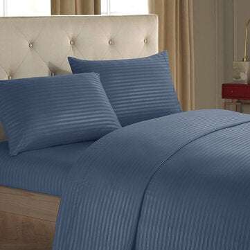 Honana Striped Bedding Sets 3/4 Piece High Quality Br... (BEDDING SIZE: 4PCSFULLSIZE | COLOR.: BLUE)