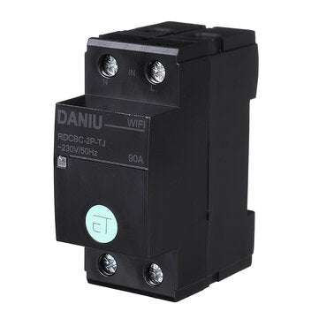 DANIU TUYA APP 2P 90A Smart WIFI Circuit Breaker Voltage Energy Power kWh Meter Time Timer Relay Swi