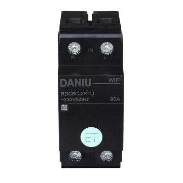 DANIU TUYA APP 2P 90A Smart WIFI Circuit Breaker Voltage Energy Power kWh Meter Time Timer Relay Swi