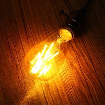 E27 ST64 4W Golden Cover Dimmable Edison Retro Vintage Filament ... (VOLTAGE: 110V | COLOR.: YELLOW)