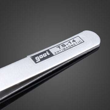 GOOI TS - 14 1mm Superfine Straight Tweezers Non-corrosive Stainless Steel Tweezers