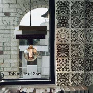 Funlife Black And White Retro European Bathroom Tile Plaster Anti-Oil Plaster Bathroom Wall Plaster