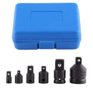 Hi-Spec 6Pcs 1/4 1/2 3/8 3/4 Socket Wrench Hand Wrench Tool Set Impact Socket Adaptor Reducer Adapte